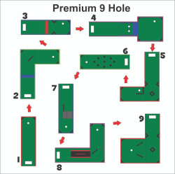 Premium 9 Hole - Portable LED Mini Golf