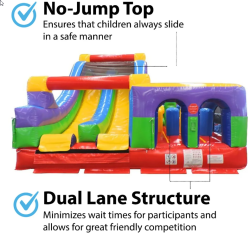 Retro Radical Run Inflatable Obstacle Course