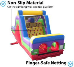 30' Retro Rainbow Inflatable Rock Climb Slide smslide3 1771287971 30' Retro Rainbow Inflatable Rock Climb Slide